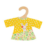 Muñecas dungares con camisa rayada conejito Lou, 20-25 cm