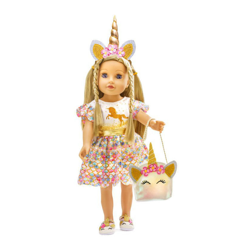 Accesorios de Heless Dolls Juego de unicornio Glitter, 38-45 cm