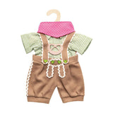 Oblačila Heless Doll Lederhosen s srajco in šal, 28-35 cm