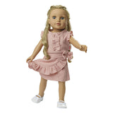 Heless Puppen Wickelrock rosa mit Rüschen, 28-35 cm