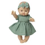 Heless Puppenkleid grün mit Rüschen, 28-35 cm