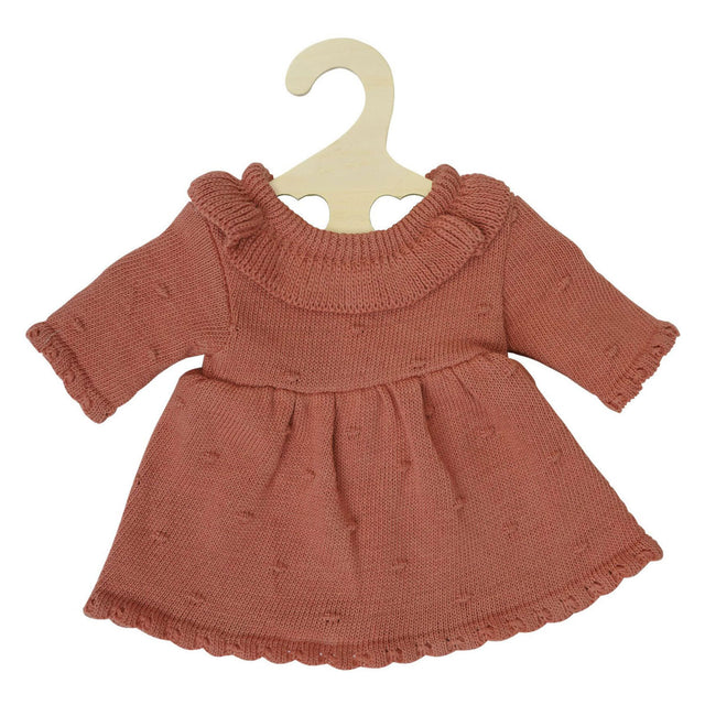 Heless Puppen-Strickkleid Pfirsich, 28-35 cm