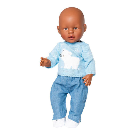 Heless Dolls Jeans mit Eisbärenpullover, 28-35 cm