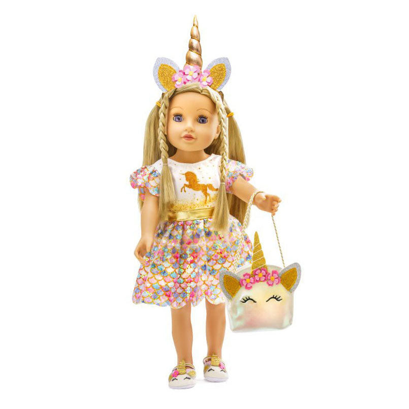 Accesorios de Heless Dolls Juego de unicornio Glitter, 30-34 cm