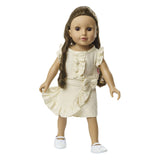 Heless Puppen Wickelrock Ecru mit Rüschen, 35-45 cm