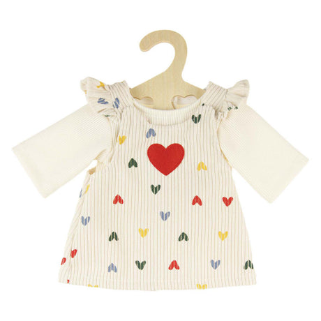 Heless Puppen-Cordkleid mit Herzkonfetti, 28-35 cm