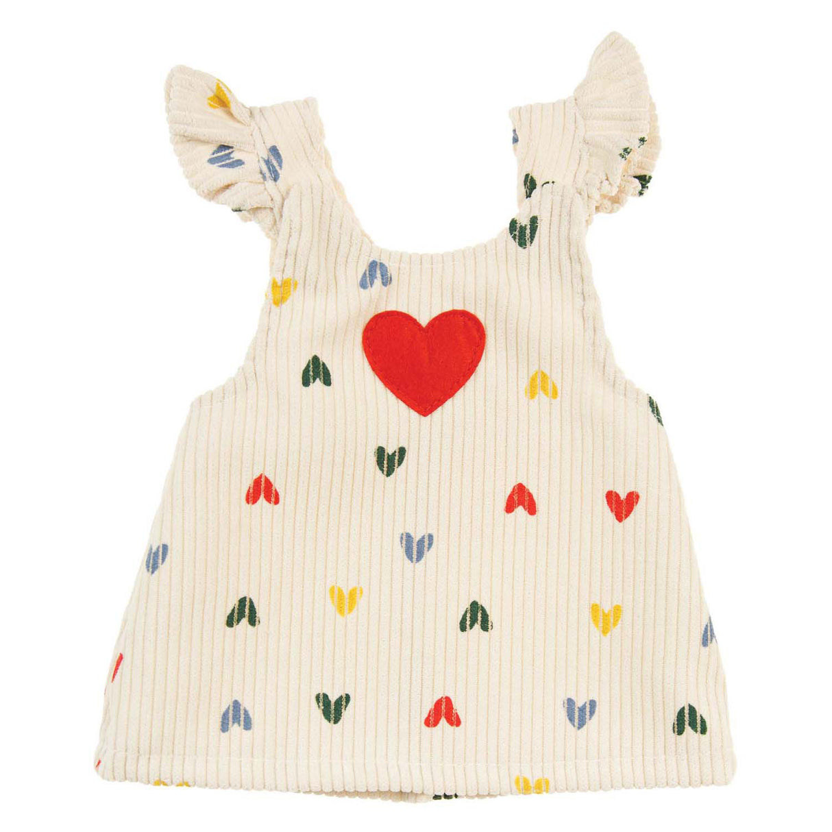Heless Puppen-Cordkleid mit Herzkonfetti, 28-35 cm