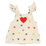 Heless Puppen-Cordkleid mit Herzkonfetti, 28-35 cm