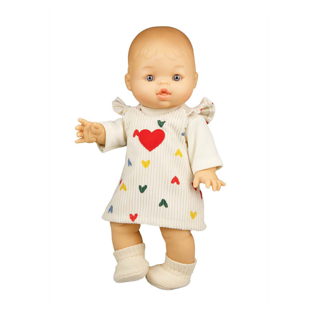 Heless Puppen-Cordkleid mit Herzkonfetti, 28-35 cm