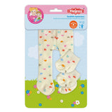 Heless Puppenstrumpfhose mit Socken und Herzkonfetti, 28-35 cm