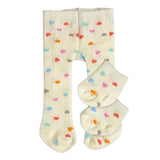Heless Puppenstrumpfhose mit Socken und Herzkonfetti, 28-35 cm