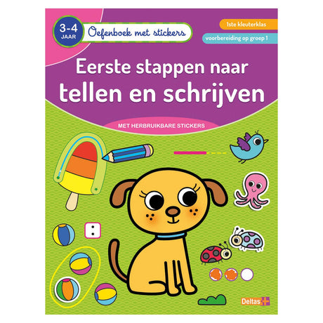 Deltas -Übungsbuch mit Aufklebern - Zählen und Schreiben (3-4 Jahre)