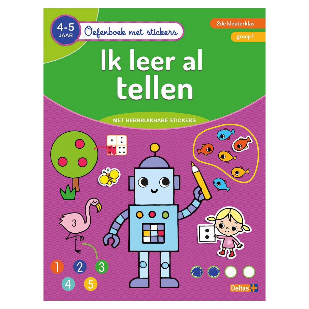 Delta Delta Exercing Book con adesivi I Imparo Cingle (4-5 anni)