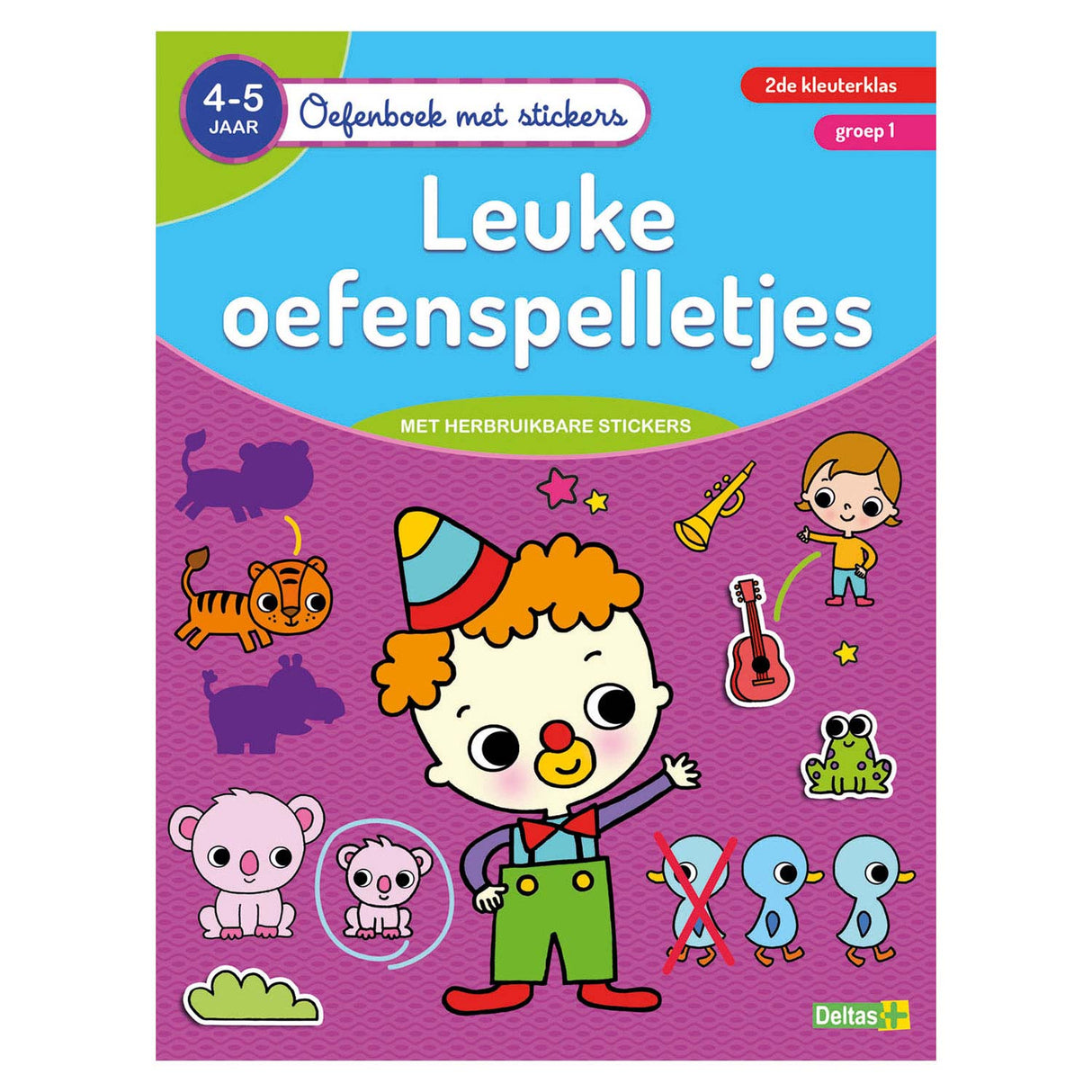 Deltas oefenboek met stickers leuke oefenspelletjes (4-5 jaar)