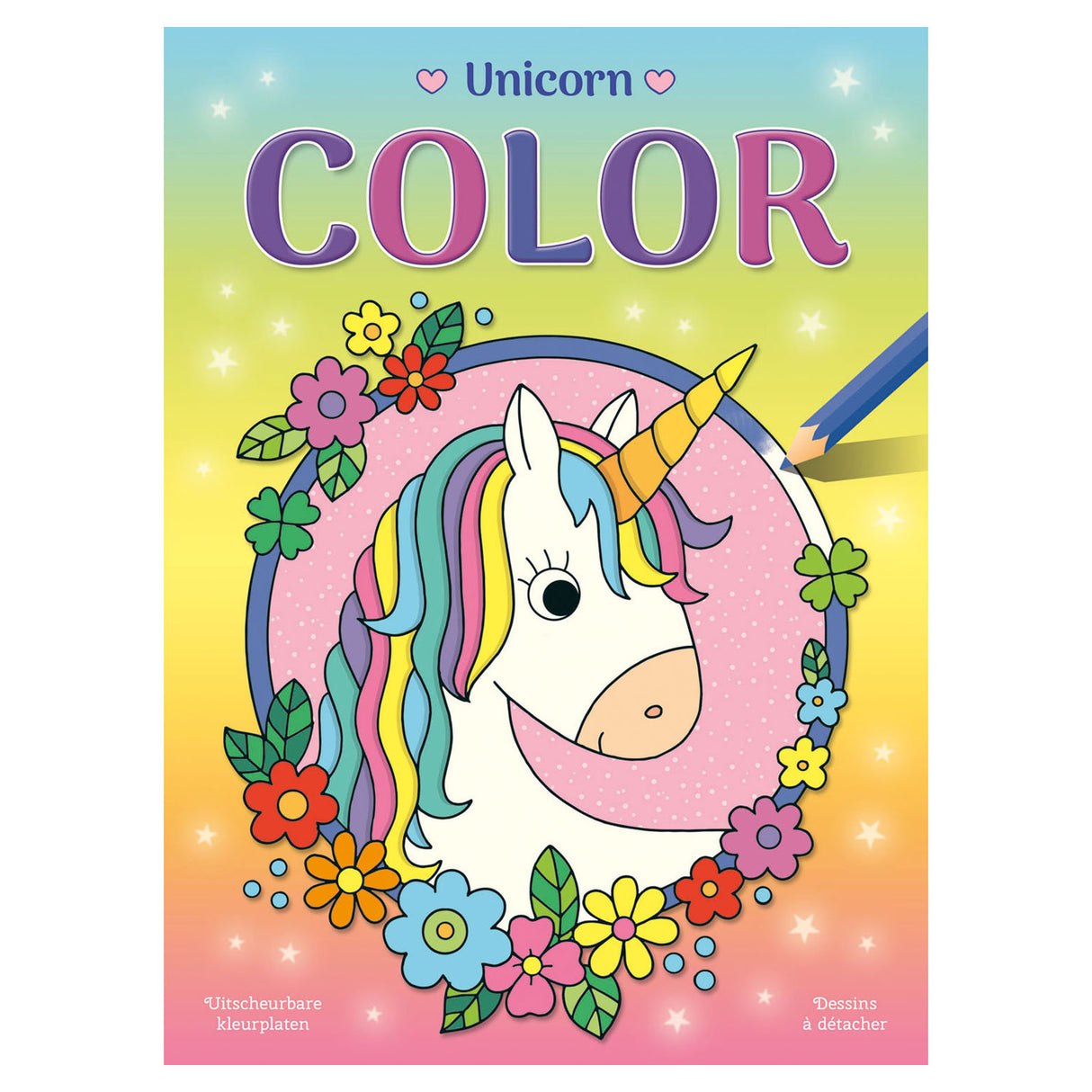 Bloc de couleur de couleur de licorne