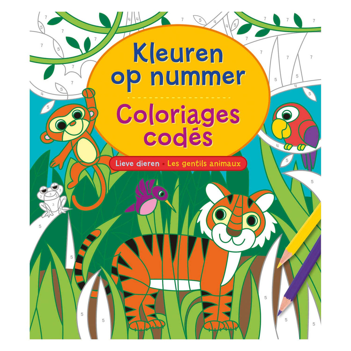 Deltas kleuren op nummer - lieve dieren