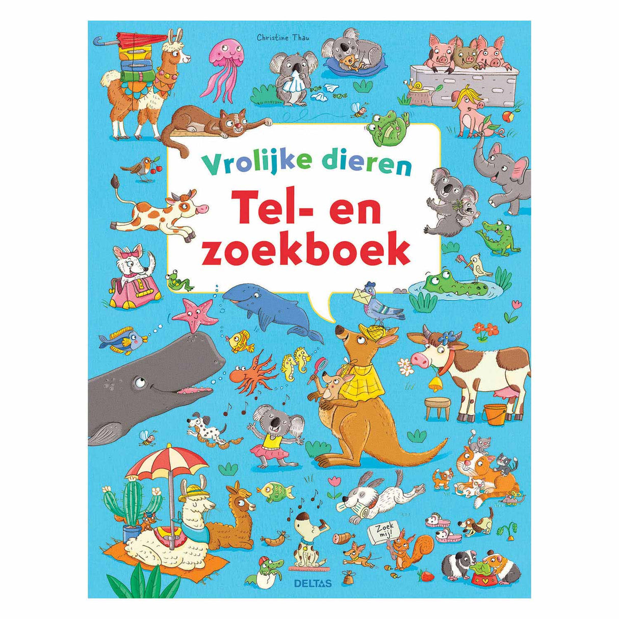 Deltas fröhliche Tiere zählen und Suchbuch