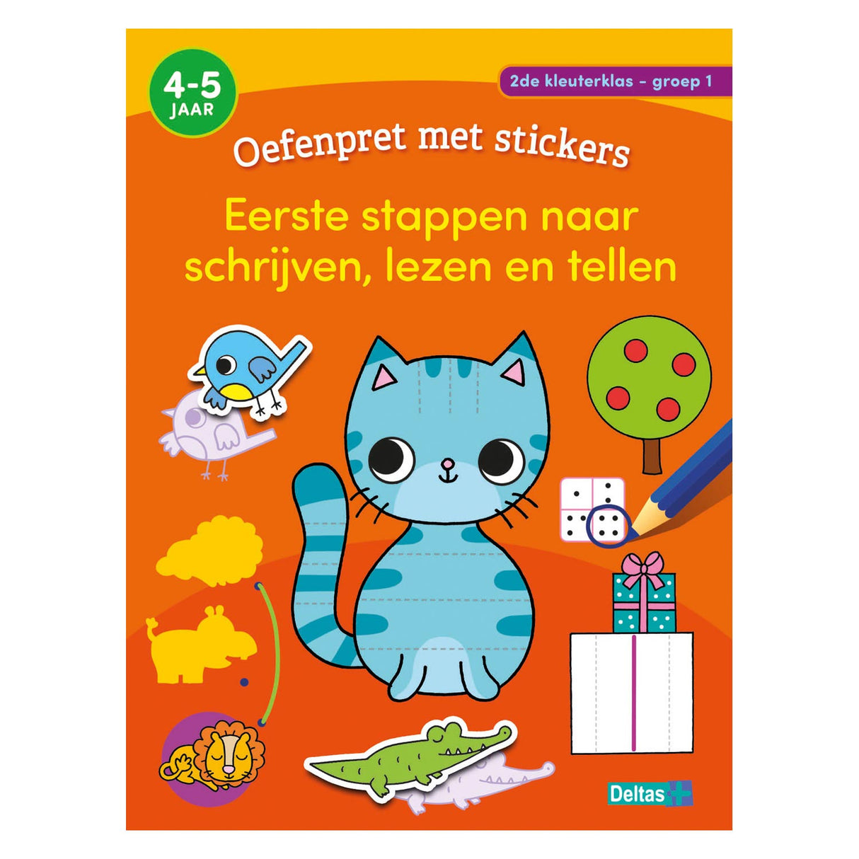 Deltas practice fun with stickers group 1- Writing, reading, counting (4-5 years)