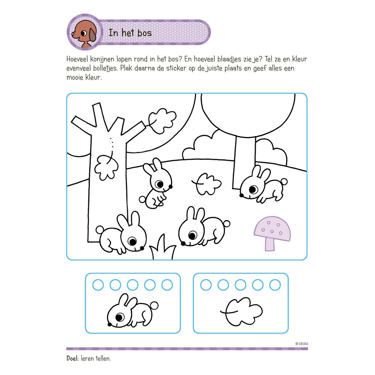 Deltas practice fun with stickers group 1- Writing, reading, counting (4-5 years)