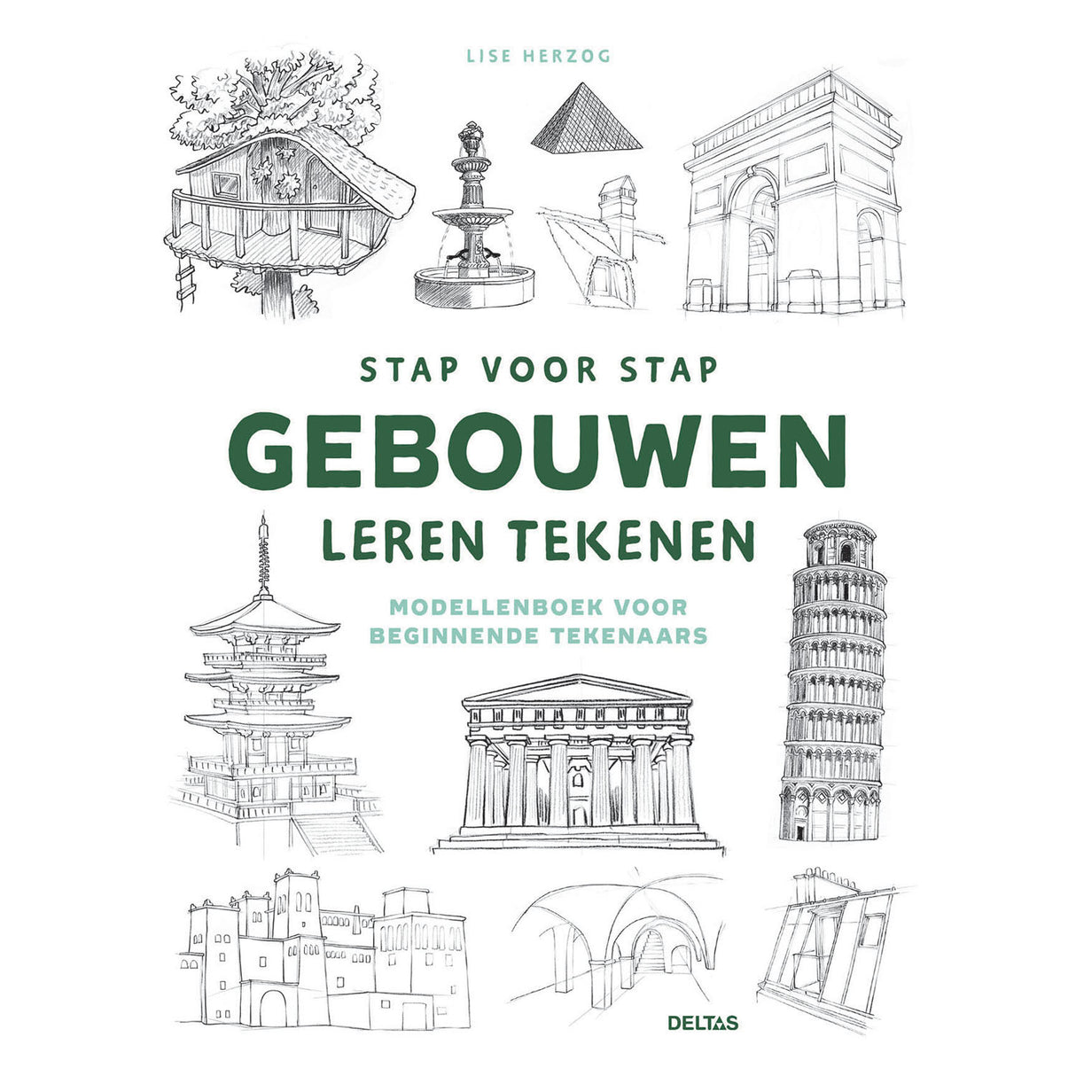 Deltas lernen Schritt für Schritt, Gebäude zu zeichnen, Hobbybuch