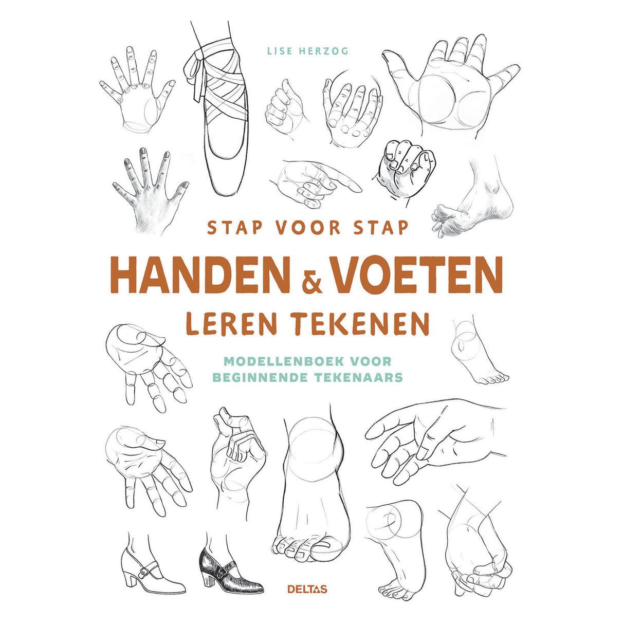 Deltas lernen Schritt für Schritt im Hobbybuch, Hände und Füße zu zeichnen