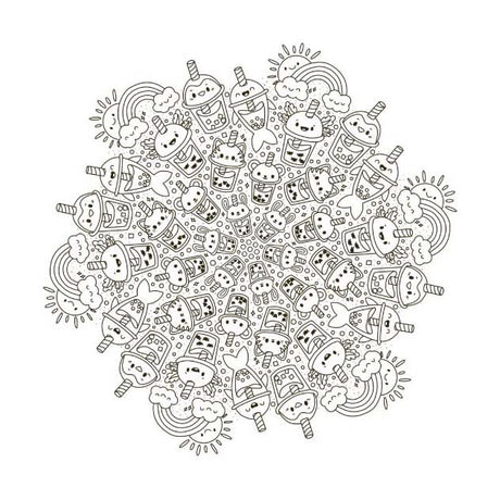 Deltas Kawaii-Mandala-Malspaß