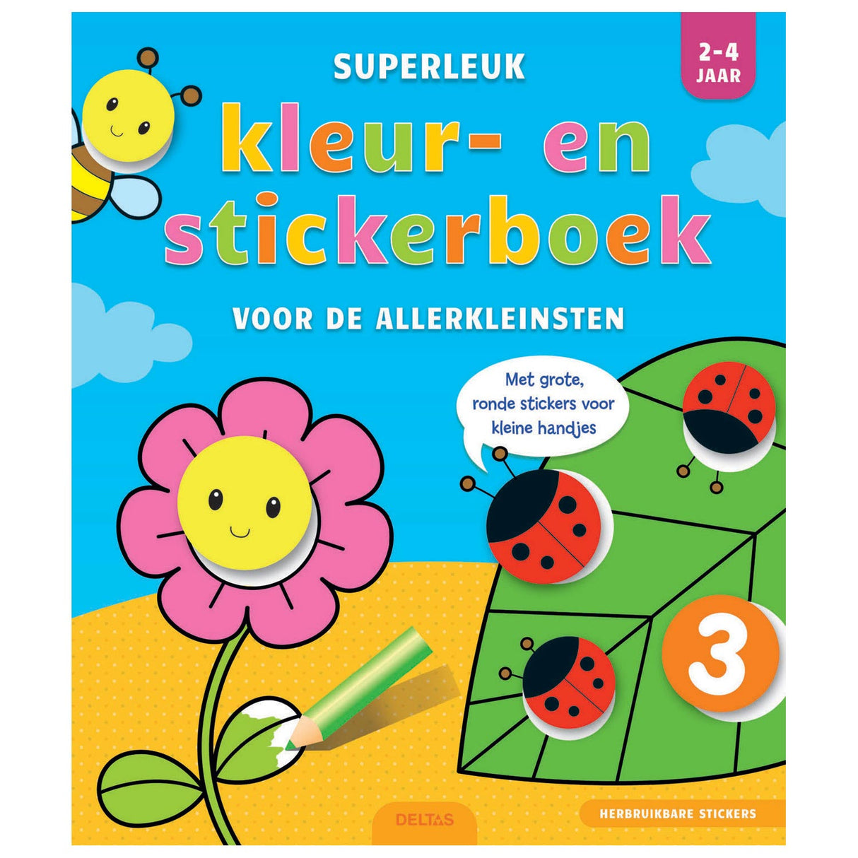 Deltas Super Fun Color Sticker Book til de små