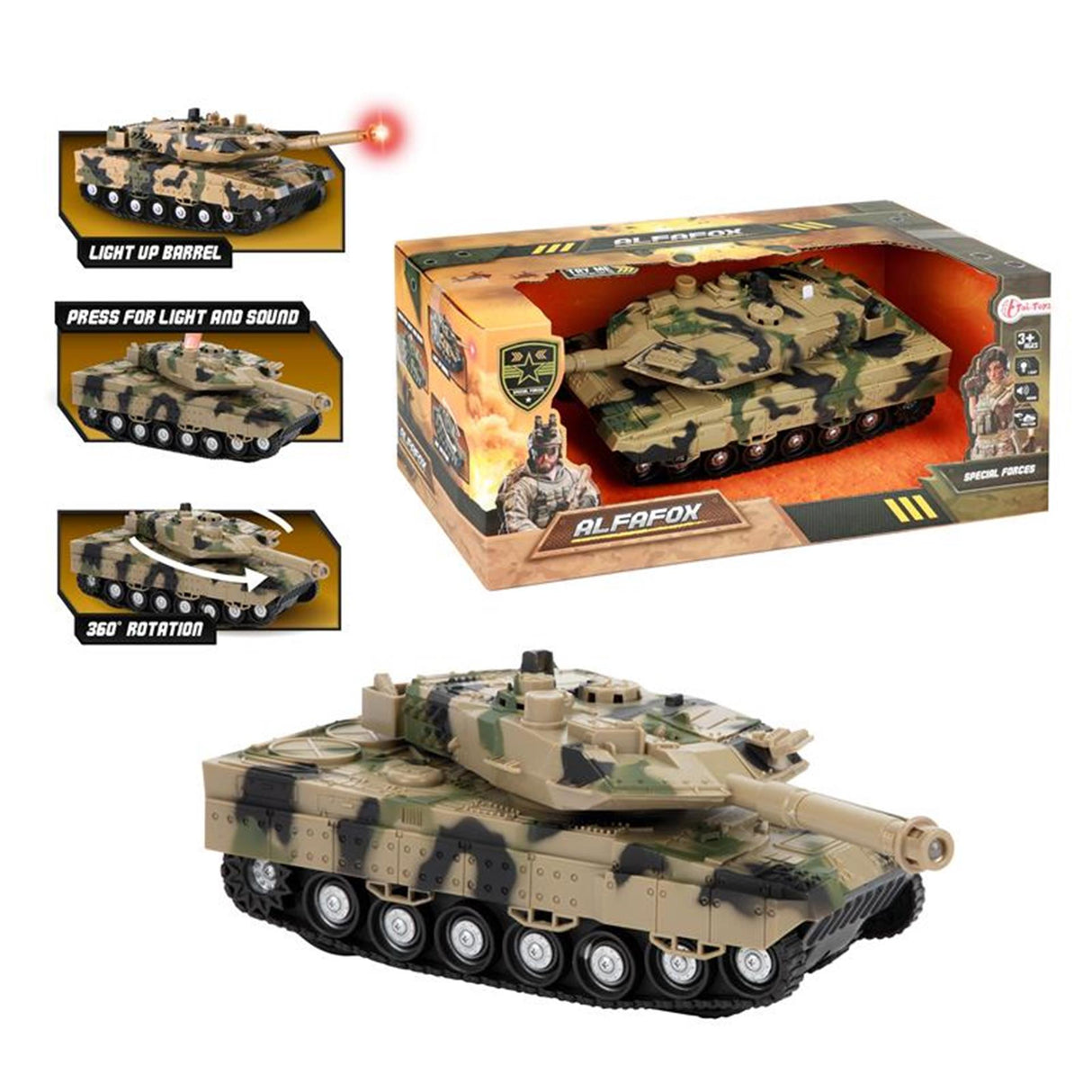 Toi-toys Alfafox Panzer + Licht und Ton