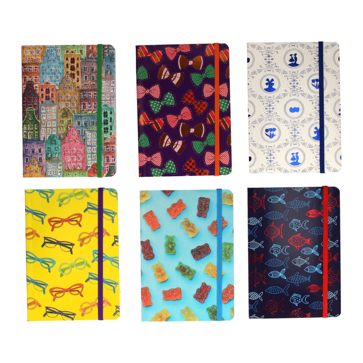 Wins Holland Notizbücher 6 Designs – Set mit 24 Stück.