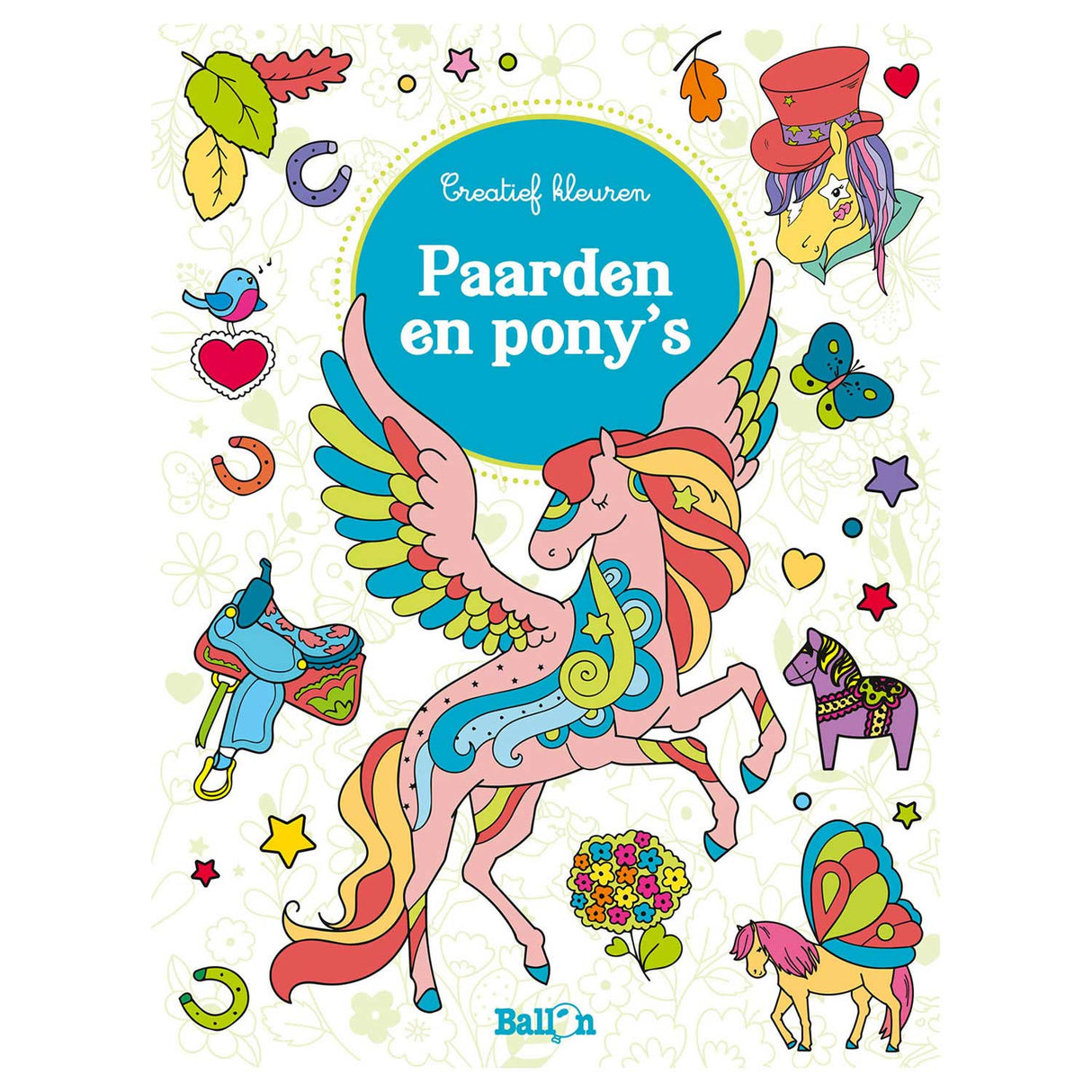 creatief kleuren paarden pony's