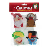 Basteln Sie Ihre eigenen Filz-Fingerpuppen Weihnachten, 4 Stück.
