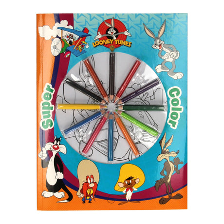 Buch-Specials Niederlande BV Super-Color-Malbuch Looney Tunes mit Bleistiften