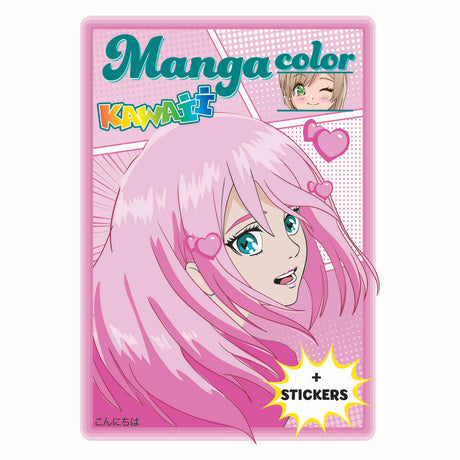 Buchangebote Niederlande bv Manga Color Kawaii und Malbuch mit Aufklebern