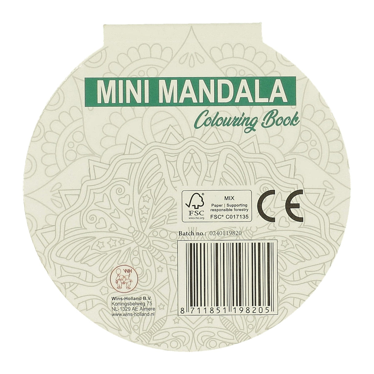 Vinner Holland Mini Mandala Color Book Round