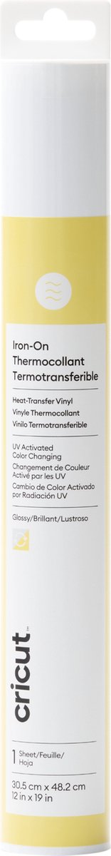 Cricut • iron-on uv color change 48x30cm white to pastel yellow