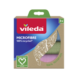 Vileda Mikrofasertuch 3er-Pack 100 % recycelt | 4 Stück