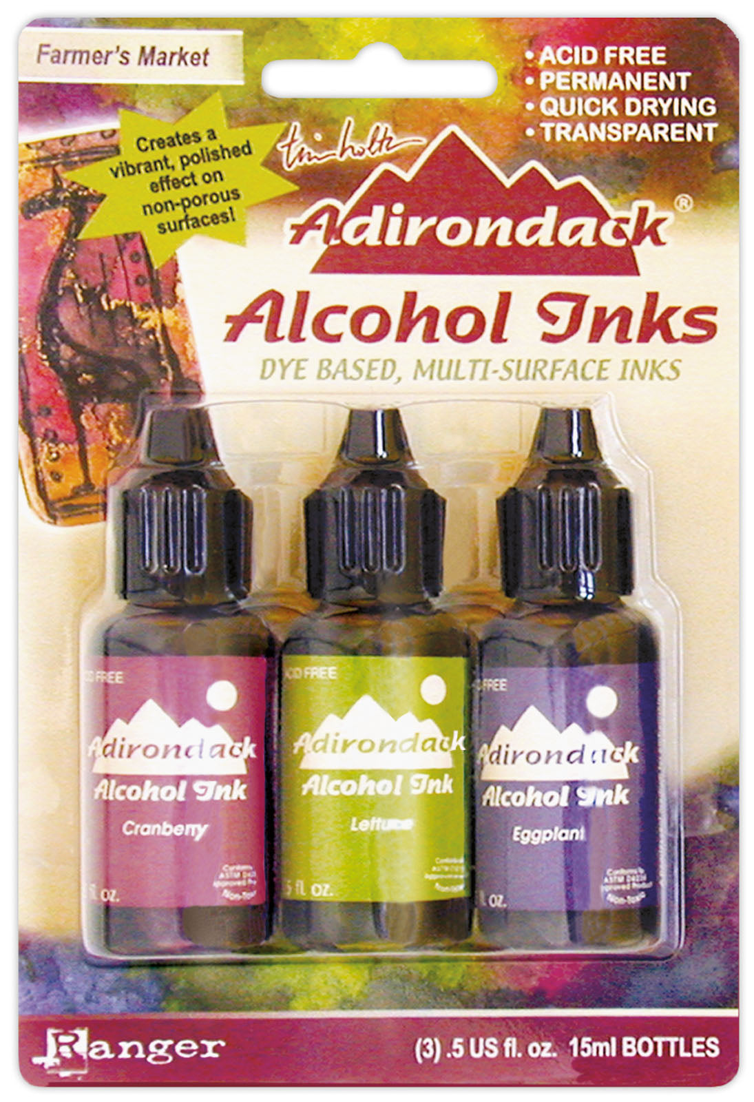 Ranger Tinte Ranger • Tim Holtz Adirondack Alkoholtinten Cranberry, Salat Aubergine 14 ml