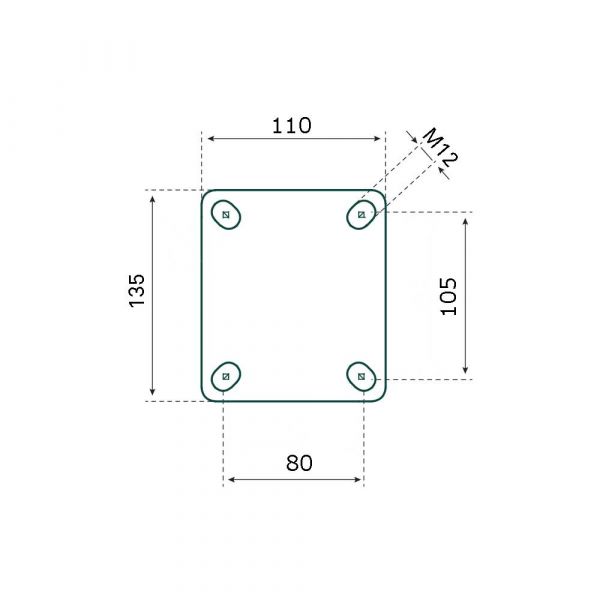 Tarsus Bokwiel 160 mm. azul