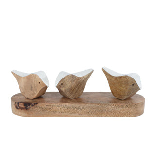 Keine Markenskulptur 3 Vögel 22x5,5x6,5cm | 3 Stück