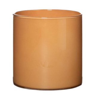 Vaas cilinder astra solid apricot oranje h15 d15 | 4 stuks