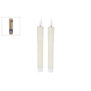 Keine Feuerkerze, LED-Fernbedienung, elfenbeinfarben, Set 2 | 2 Stk