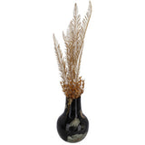Vase Taube L aus schwarzem Metall 22x22x30 cm