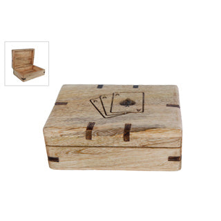 No Brand Boxkarten für Spielkarten Mango 12x9x4cm | 4 Stück