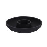 No brand Kerzenhalter Aluminium schwarz 13,5x13,5x2,5cm | 2 Stk