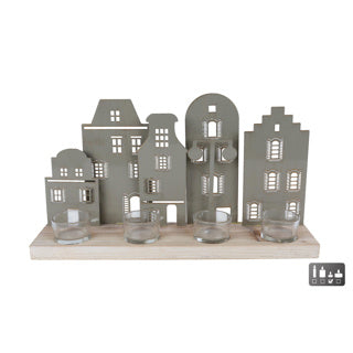 Teelichthalter Straße 38x8,5x20cm | 2 Stk
