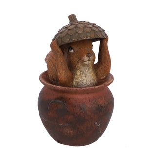 Skulptur Eichhörnchen braun 2-fach sortiert 11,5x10,3x17cm