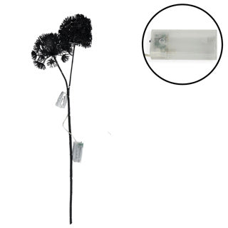 No brand Kunstblume Heracleum Countryfield LED schwarz 75 cm