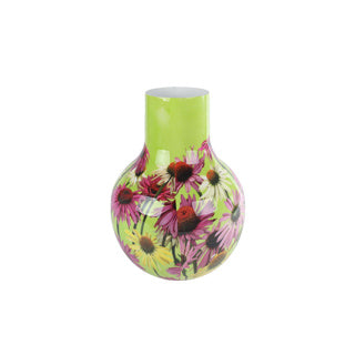 No brand Vase Sonnenhut grünes Metall 22x22x30cm