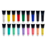 Nassau Fine Art Hobby Paint Acrylfarben-Set 18-teilig – 36-ml-Farbtuben – Acrylfarbe für Kinder und Erwachsene – 9 Pastellfarben, 9 Grundfarben – Farbe für Kinderhandwerk – Kinderfarben-Set