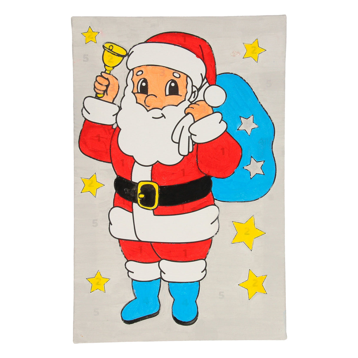 SIMA DI PITTURA CANVAS di Natale per numero - Babbo Natale